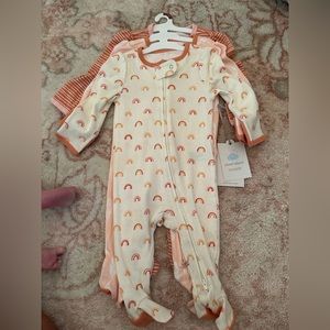 Cloud ten 3 pack baby footies girls